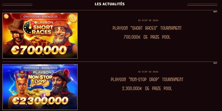 Tropezia Palace Casino tournois